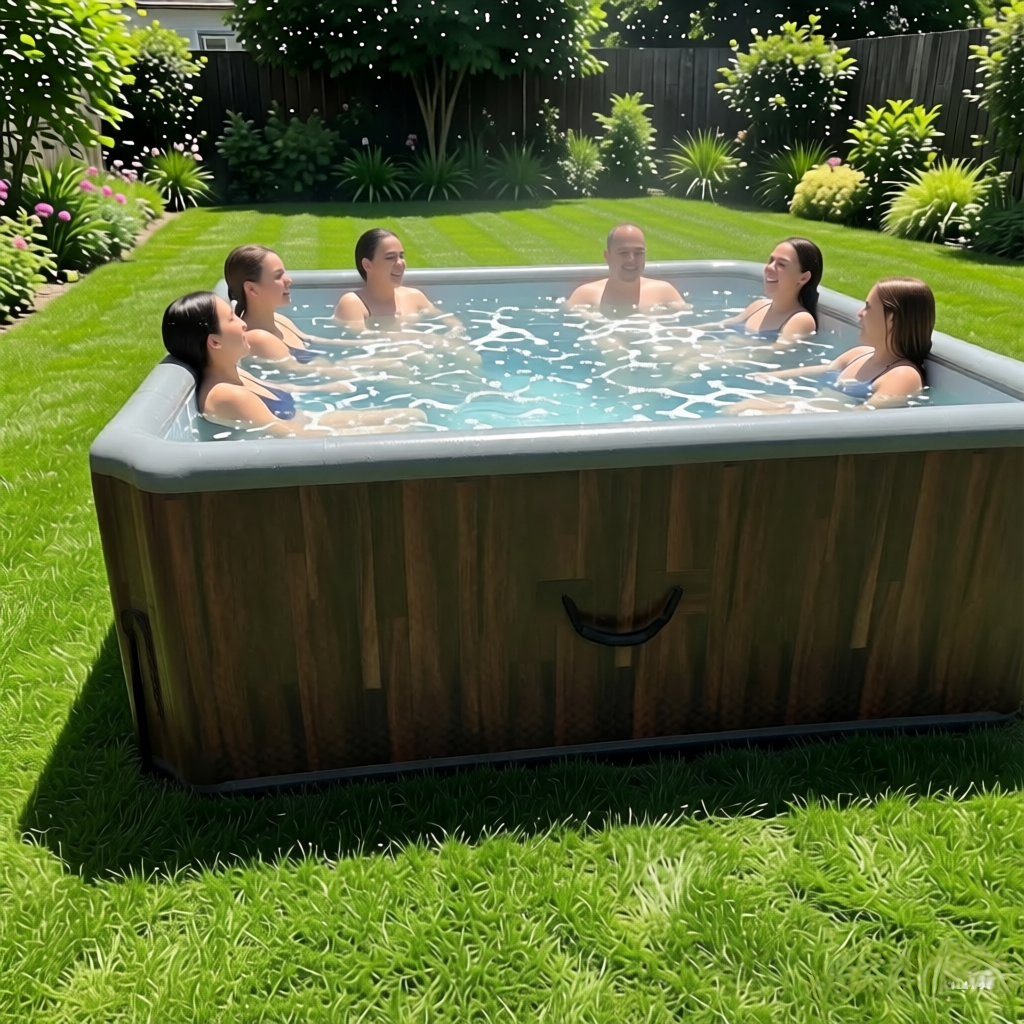 Inflatable hot tub